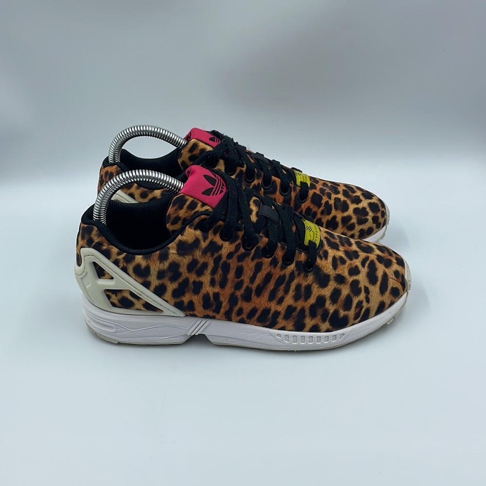 Adidas Zx Flux Cheetah Print Shoes, Women’s sz‎ 6.5